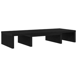 vidaXL Supporto Monitor Regolabile Rovere Nero 60x24x10,5cm Truciolato