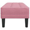 vidaXL panchina con cuscino Rosa 113 x 57 x 39 cm Velluto