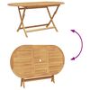 vidaXL Set da Pranzo per Giardino 7 pcs Marrone Legno di teak solido