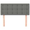 vidaXL Testiera Grigio Scuro 80x5x78/88 cm in Tessuto