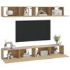 vidaXL Mobili Porta TV a Parete 4 pz Rovere Sonoma 100x30x30 cm