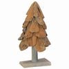 vidaXL Albero di Natale Marrone 61 cm Legno di teak massello