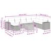 vidaXL Set Divano da Giardino 9 pz con Cuscini Grigio in Polyrattan