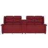 vidaXL Divano Massaggio a 4 Posti con Portabicchieri Rosso Vino