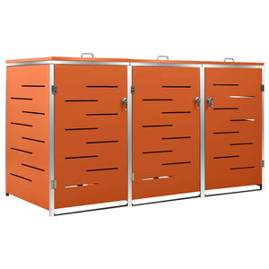 vidaXL Copribidone per Spazzatura Singolo 69x77,5x115cm Acciaio Inox
