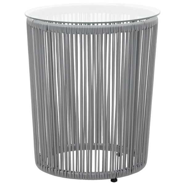 vidaXL Set da Bistrot 3 pz con Cuscini in Polyrattan Grigio