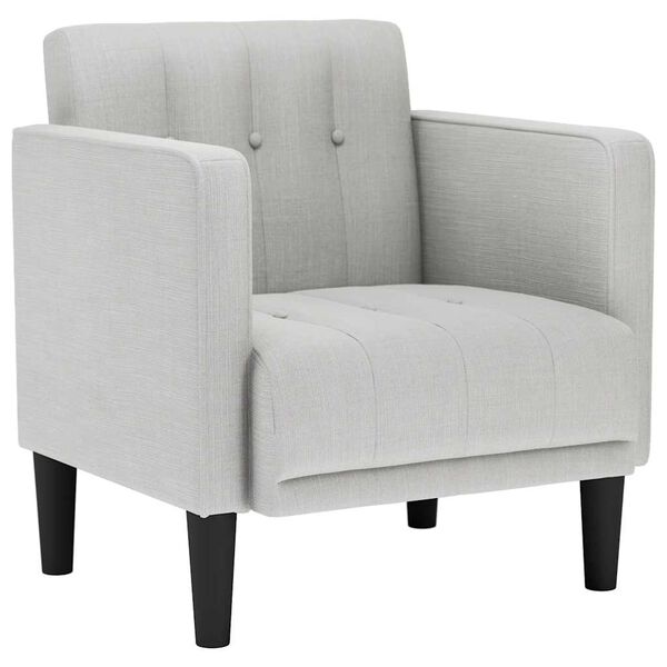 vidaXL Divano Sedia con Braccioli Grigio Nuvola 53 cm in Tessuto