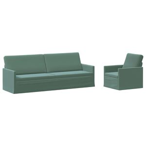 vidaXL Set di divani 2 pcs Verde Mare Velluto (V)