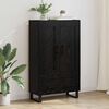 vidaXL Credenza Rovere Nero 69,5 x 31 x 115 cm Legno multistrato