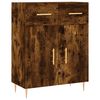 vidaXL Credenza Rovere Fumo 69,5x34x180 cm in Legno Multistrato