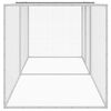 vidaXL Gabbia Polli Tetto Grigio Chiaro 203x98x90 cm Acciaio Zincato