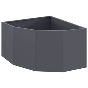 vidaXL Vaso d'angolo Antracite 60 x 60 x 35 cm Acciaio