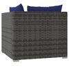 vidaXL Set Divani da Giardino 12 pz con Cuscini in Polyrattan Grigio