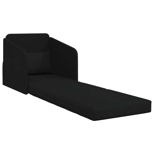 vidaXL Divano letto Nero 65 x 80 x 83 cm Tessuto