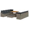 vidaXL Set Divano da Giardino 11 pz 10-Numero di posti Grigio