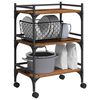 vidaXL Carrello da Cucina Legno vecchio 50 x 35 x 75.5 cm