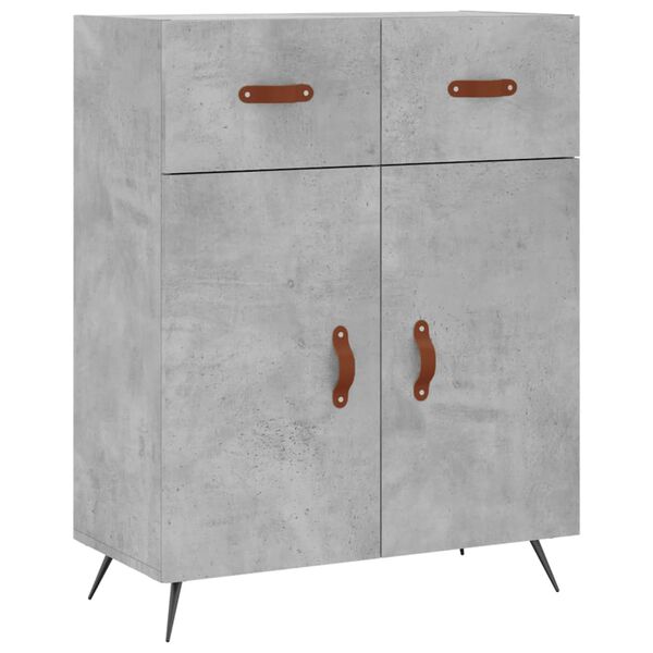 vidaXL Credenza Grigio Cemento 69,5x34x90 cm in Legno Multistrato