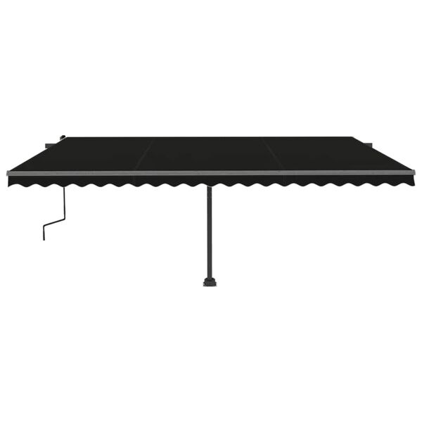 vidaXL Tenda Sole Retrattile Manuale Autoportante 500x300 cm Antracite