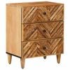 vidaXL Comodino Marrone 50 x 33 x 60 cm Legno di mango massello