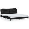 vidaXL Giroletto senza Materasso Hvar Nero 180x200 cm in Similpelle