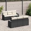 vidaXL Set Divano da Giardino Nero 55 x 55 x 37 cm polyrattan