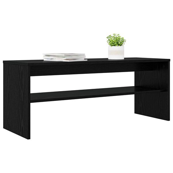 vidaXL Mobile TV Rovere Nero 100 x 35 x 40 cm Legno multistrato