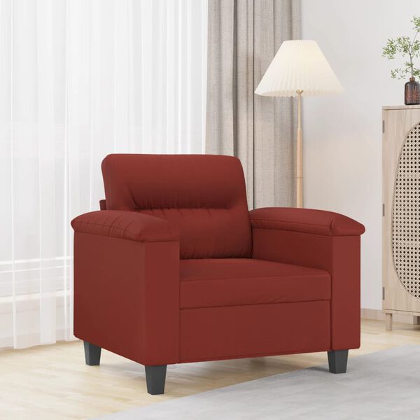 vidaXL Poltrona Rosso Vino 60 cm in Similpelle