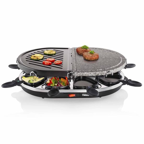 Tristar Griglia in Pietra per Raclette per 8 Persone RA-2946 1200 W