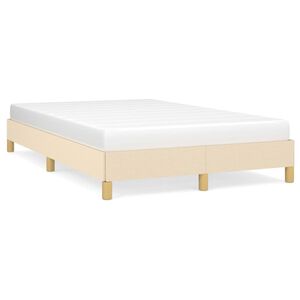 vidaXL Giroletto senza Materasso Crema 120x200 cm Tessuto