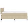 vidaXL Letto a molle Grigio chiaro e bianco 203 x 160 x 88 cm