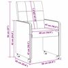vidaXL Sedie da Pranzo con Ruote 2 pcs Rosa 58 x 65 x 94 cm Tessuto