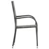 vidaXL Set Mobili da Pranzo Giardino 7 pz in Polyrattan Grigio