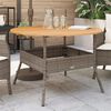 vidaXL Tavolo Giardino Piano Legno Acacia Grigio &Oslash;110x71 cm Polyrattan