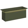 vidaXL Fioriera da giardino con LED Verde Oliva 30 x 80 x 30 cm
