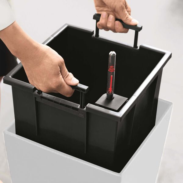 LECHUZA Fioriera Cubico Alto 40 ALL-IN-ONE Bianco Lucido 18191