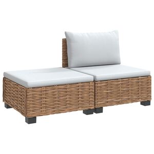vidaXL 2 pz Set Lounge in Rattan con Cuscini GENDT Rattan naturale