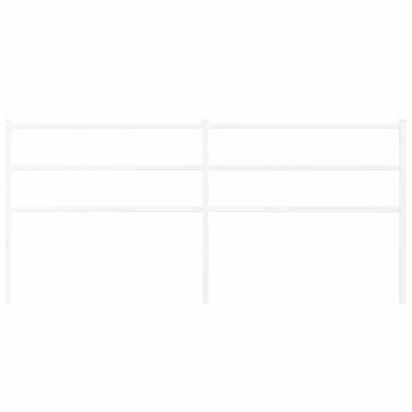vidaXL Testiera di Ricambio in Metallo Bianco 200 cm