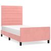 vidaXL Giroletto con Testiera Rosa 80x200 cm in Velluto