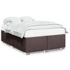 vidaXL Giroletto senza Materasso Marrone Scuro 140x190 cm Tessuto