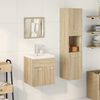 vidaXL Set Mobili da Bagno 4 pz Rovere Sonoma in Legno Multistrato