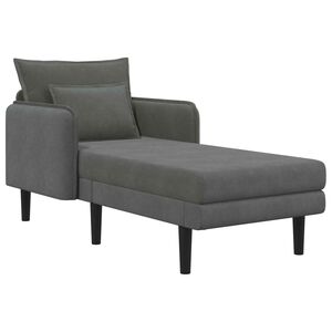 vidaXL Chaise longue oversize Grigio Scuro Tessuto in velluto a coste