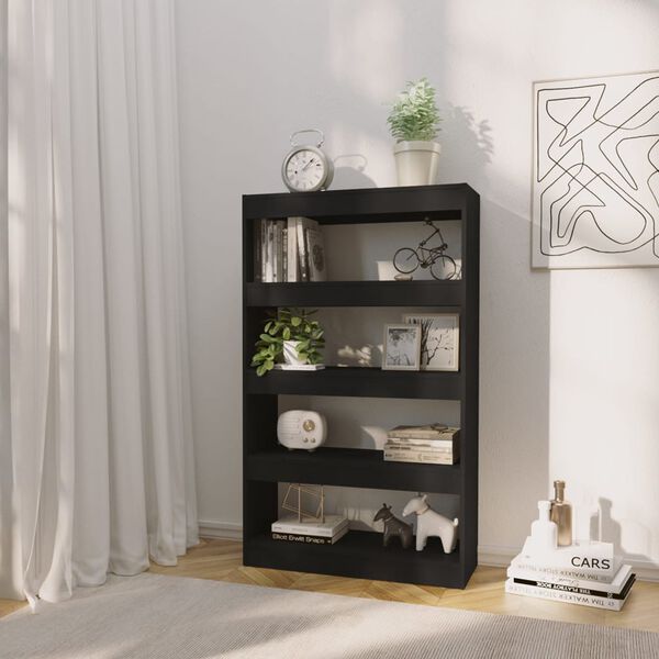 vidaXL Libreria/Divisorio Nero 80x30x135 cm in Truciolato