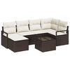 vidaXL Set di divani 7 pcs Marrone polyrattan