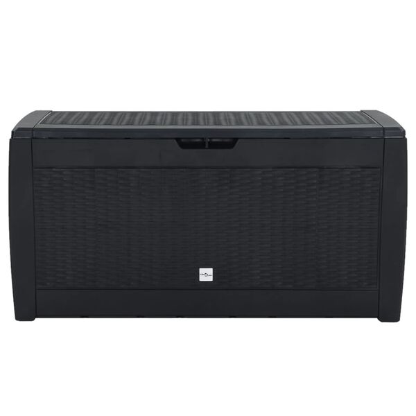 vidaXL Baule da Giardino Antracite 119x48x60 cm in Polipropilene
