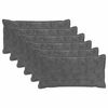 vidaXL Federa 6 pz HOUTEN Grigio Scuro 40 x 80 cm