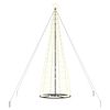 vidaXL Albero di Natale LED EKENAS 400 cm 800 LED Bianco caldo Acciaio