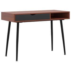 vidaXL Scrivania con Cassetto Marrone 110x50x75 cm Legno Multistrato