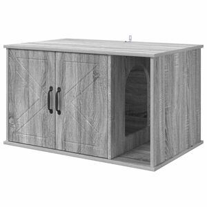 vidaXL Casa per Gatti Sonoma grigio 85 x 55 x 50,5 cm