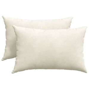 vidaXL Cuscini da Divano 2 pcs Crema 60 x 40 cm Tessuto in Cords