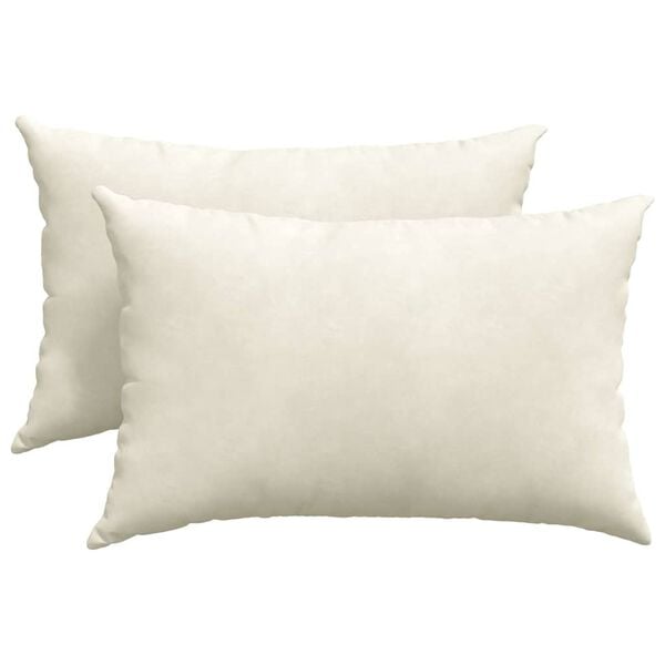 vidaXL Cuscini da Divano 2 pcs Crema 60 x 40 cm Tessuto in Cords